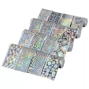 16 шт./компл. лазерная фольга для ногтей звездное небо переводная наклейка для дизайна ногтей DIY маникюрный инструмент