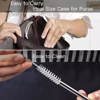 16 шт./компл., яркие цветные соломинки с силиконовыми наконечниками, устойчивые к ржавчине металлические трубочки, которые можно мыть в посудомоечной машине, соломинки для питья с чистящей щеткой разноцветный