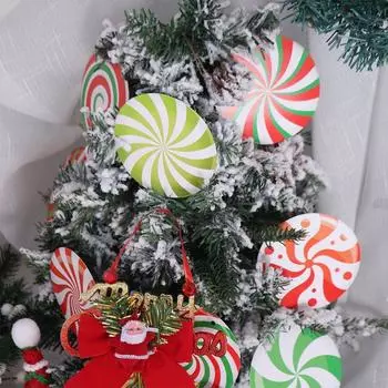 16 шт. / комплект подвесных рождественских конфетных кулонов, мультяшных рождественских вечеринок, декора для вечеринок 16pcs