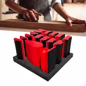 16 шт., комплект шлифовальных блоков, шасси для ручного песка, практичные эффективные инструменты с контурным профилем