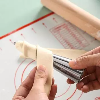 16 шт. конические трубчатые формы для конусов, спиральные формы для круассанов, кремовые рожки, форма для выпечки, печенья, десерта, кухонный инструмент для выпечки серебряный