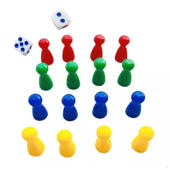 16 шт. Летающие шахматные фигуры и игральные кости набор аксессуаров для вечеринки разноцветная настольная игра пешка