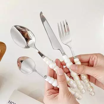 16 шт. набор столовых приборов Pearl Ins Style креативный подарок для дома столовые приборы свадебные столовые приборы украшения стола свадебные сувениры