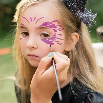 16 шт. набор трафаретов для рисования скелета лица, маски, сделай сам, дети, граффити, ручная роспись, трафареты для татуировок, сценический макияж для вечеринки и праздника