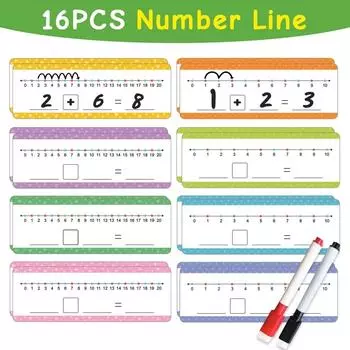 16 шт. обучающих карточек с цифрами для детей, сложение и вычитание, математическая игра для обучения в детском саду