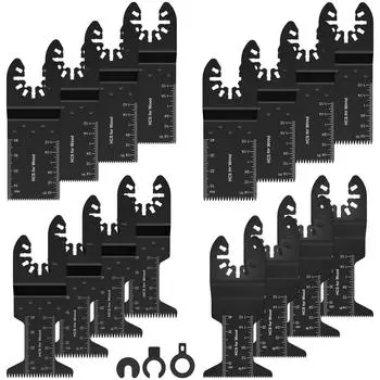 16 шт. осциллирующее пильное полотно из высокоуглеродистой стали, осциллирующее многофункциональное полотно для резки дерева, металла, ПВХ, осциллирующие полотна Multipurpose Cutting