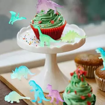 16 шт./пакет Мини светящиеся динозавры светятся в темноте игрушки динозавры угощение для детей день рождения сувениры подарки для мальчиков и девочек