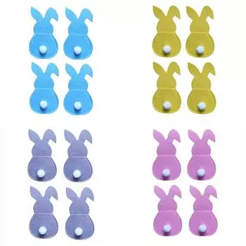 16 шт. пасхальный кролик сумки для столовых приборов кролик держатель столовых приборов посуда сумки для хранения посуды для домашней вечеринки