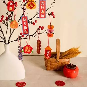 16 шт. подвеска для весеннего фестиваля изысканный китайский стиль новогоднее подвесное украшение для украшения дома A
