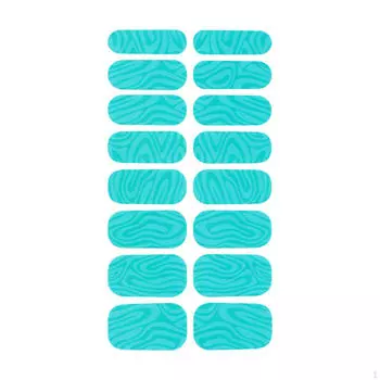 16 шт. Полные наклейки для ногтей, гелевые наклейки, легко снимаемые, художественные наклейки Green