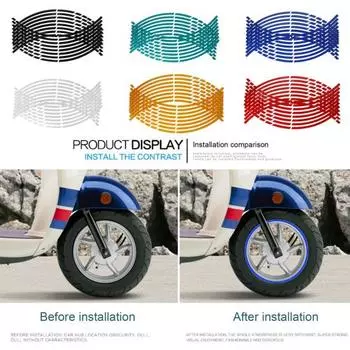 16 шт. практичные красочные предупреждающие устойчивые к царапинам авто мото ступицы колеса декор наклейки принадлежности для мотоциклов автомобиль