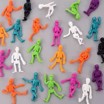 16 шт., растягивающийся скелет человека на Хэллоуин, детские сувениры для вечеринок, мягкая резиновая кукла-зомби, игрушка для снятия стресса, подарки на Хэллоуин