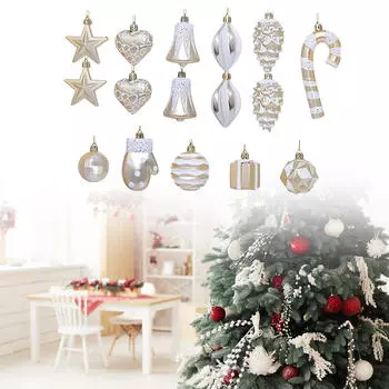 16 шт. Рождественские маленькие подвески, украшения для рождественской елки, декор для зимней праздничной вечеринки, милые Champagne