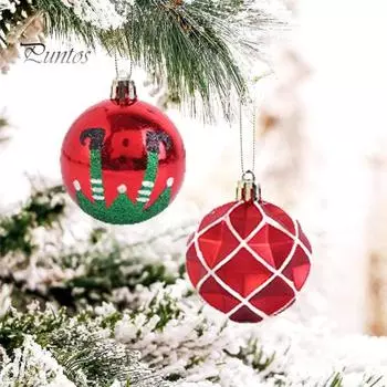 16 шт. Рождественские шары, пластиковые блестящие подвесные колокольчики, снежинки, завитки, шары, украшения, елочные подвески для праздничного домашнего декора A