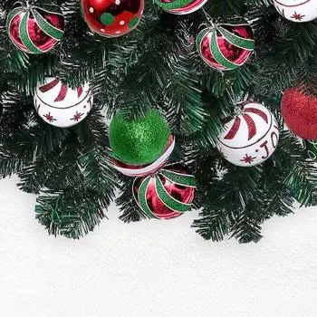16 шт. Рождественские шары, пластиковые блестящие подвесные колокольчики, снежинки, завитки, шары, украшения, елочные подвески для праздничного домашнего декора B