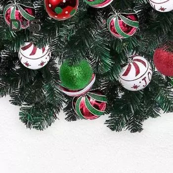 16 шт. Рождественские шары, пластиковые блестящие подвесные колокольчики, снежинки, завитки, шары, украшения, елочные подвески для праздничного домашнего декора A