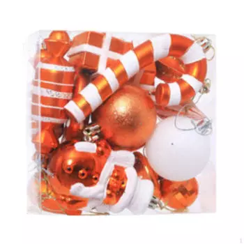 16 шт. рождественских подвесных украшений для двери, фермерского дома, офиса, новоселья, гостиной Orange