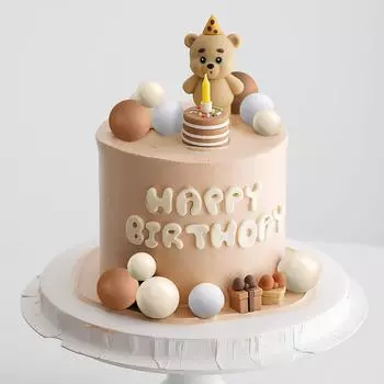 16 шт., шарики-медведи, украшения для торта, мини-медвежонок, подарочная коробка, украшения для торта, шарики-жемчужины, украшения для торта для детского дня рождения