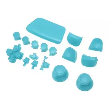 16 шт. сменных кнопок игрового контроллера для PS5, сменные кнопки триггера джойстика светло-синий