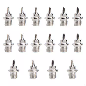 16 шт. сменных шипов для беговых кроссовок и кроссовок для бега по полю 7 мм Silver Short Nails