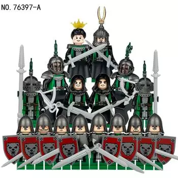 16 шт. Средневековый лев против. Фигурки солдата медведя гризли детские строительные блоки игрушки