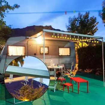 16 шт. зажимов для освещения, крючки для тента, простые в установке универсальные двухсторонние держатели для освещения