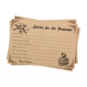 16 штук выпускных советов открытки поздравления вечеринка сувениры настольная игра Brown