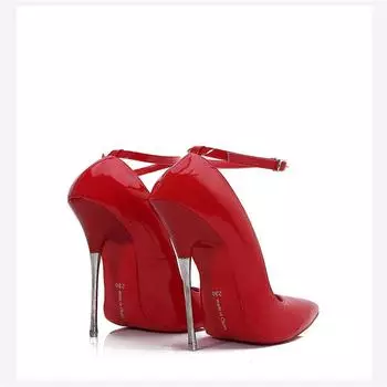 16 см экстремальные металлические высокие каблуки-шпильки сексуальные однотонные фиолетовые женские туфли-лодочки фетиш-модель унисекс индивидуальный цвет обувь для трансвеститов 35 foot23.5cm чёрный