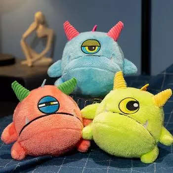 16 см динозавр маленький монстр плюшевая игрушка милая кукла спальная подушка плюшевая мягкая машина коллекционная модель игрушки Peluch Toy 16cm синий
