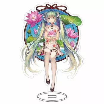 16 см новый аниме Hatsune Miku Sakura kawaii двусторонняя фигурка акриловый знак украшения стоячие тарелки модель игрушки куклы малыш 1