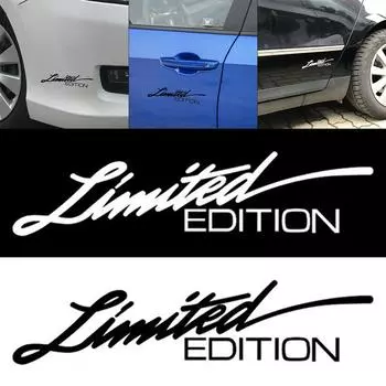 16 см x 3,8 см наклейка для автомобиля с буквенным принтом, ограниченная серия, узор для бампера, капота, царапины на окнах чёрный