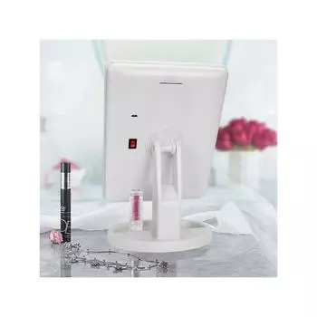 16 светодиодных зеркал для макияжа, одностороннее портативное настольное зеркало для красоты, студенческое общежитие с подсветкой, вращающееся хранилище для макияжа