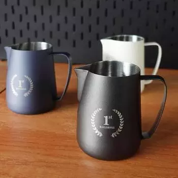 16 унций/450 мл чашка для вспенивания молока кувшин для вспенивания молока нержавеющая сталь 304 кофейник для приготовления сгущенного молока эспрессо кофе паровой чайник 450ml белый