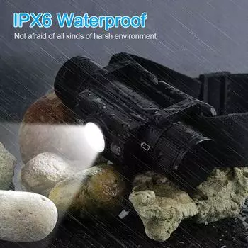 16 Вт L2+2*XPE Мини-фара Белый+Зеленый/Красный/Белый налобный фонарь с 7 режимами зарядки через USB фонарик для кемпинга и охоты