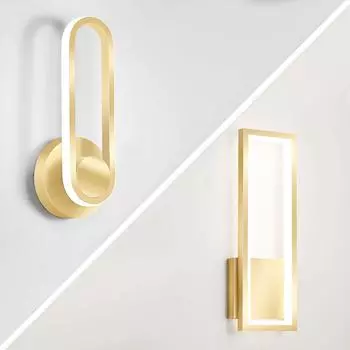 16 Вт светодиодные настенные светильники для помещений, прикроватные светильники для спальни, настенные светильники для коридора, современные настенные бра для дома, алюминиевый акриловый настенный светильник Warm White (2700-3500K)