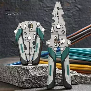 16 в 1 складной инструмент для зачистки проводов многофункциональный инструмент для обжима и резки проводов портативный инструмент для зачистки проводов из нержавеющей стали для электриков своими руками A