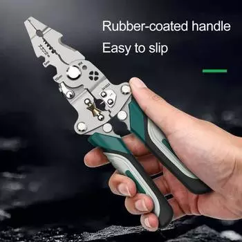16 в 1 складной инструмент для зачистки проводов, многофункциональный инструмент для обжима и резки проводов, портативный инструмент для зачистки проводов из нержавеющей стали для электриков A