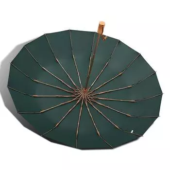 16 волокон костного цвета, цветной клей, солнцезащитный тройной зонт, солнцезащитный зонт, зонт с деревянной ручкой, зонт с принтом розовый