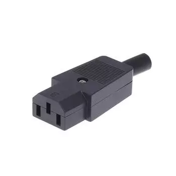 16A 250V Черный Iec Прямой Кабельный Штекер Разъем C13 C14 Розетка Штекер Переподключаемый Силовой Разъем 3 Контакта Разъем Переменного Тока