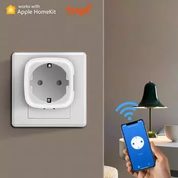 16A Apple сертифицированная умная розетка ЕС Wi-Fi умная розетка Tuya Smart Life App Control Time Switch для Apple Homekit Alexa Google Home EU Standard