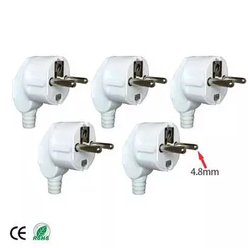 16A EU 4.8mm AC Электрический силовой разъем Разъем для проводов Розетки Адаптер Удлинитель Соединитель Вилка EU Plug