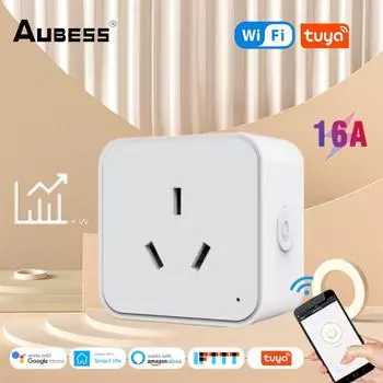 16a Tuya Zigbee Wi-Fi умная розетка с функцией монитора мощности настенная розетка адаптер голосовое управление работает с Alexa Google Assistant WIFI Version&Universal-1pcs