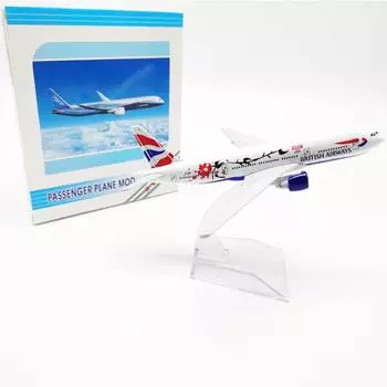 16CM Alloy Airplane Model British Plum 777 Collectible With Landing Gear Children s Toy Gift