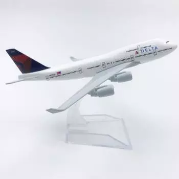 16CM Alloy Airplane Model Delta Airlines Collectible With Landing Gear Children s Toy Gift Hobby