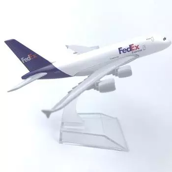 16CM Alloy Airplane Model Federal Transport Aircraft Cargo Plane Collectible With Landing Gear Children s Toy Gift Hobby