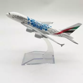16CM Alloy Airplane Model UAE Expo Number Collectible With Landing Gear Children s Toy Gift Hobby