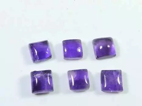 16Cts. Натуральный аметист восьмиугольный кристалл кабошон драгоценный камень 6 шт. лот 08X08MM RQ-1830