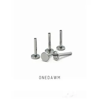 16G Flats Ear-Caring Anti-Allergy Single Rod Titanium Alloy 1 pin Rod [1.0mm diameter * 12mm length]]