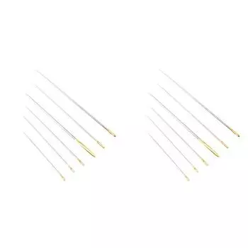 Набор из 16 игл для ручного шитья, серебряные металлические бытовые швейные иглы для обивки