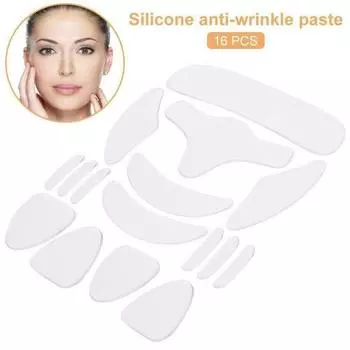 16Pcs Reusable Silicone Patch Anti Wrinkle Pad Silicone Facial Wrinkle Removal Wrinkle Removal Face Lifting Beauty Tools